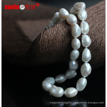 Wholesale White Big Baroque Cultured Pearl Necklaces (E130128)